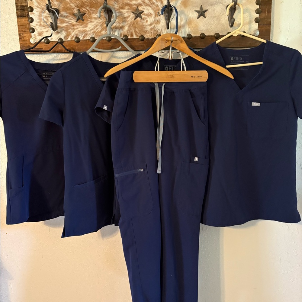 Figs Deep Blue Medical Scrub Set